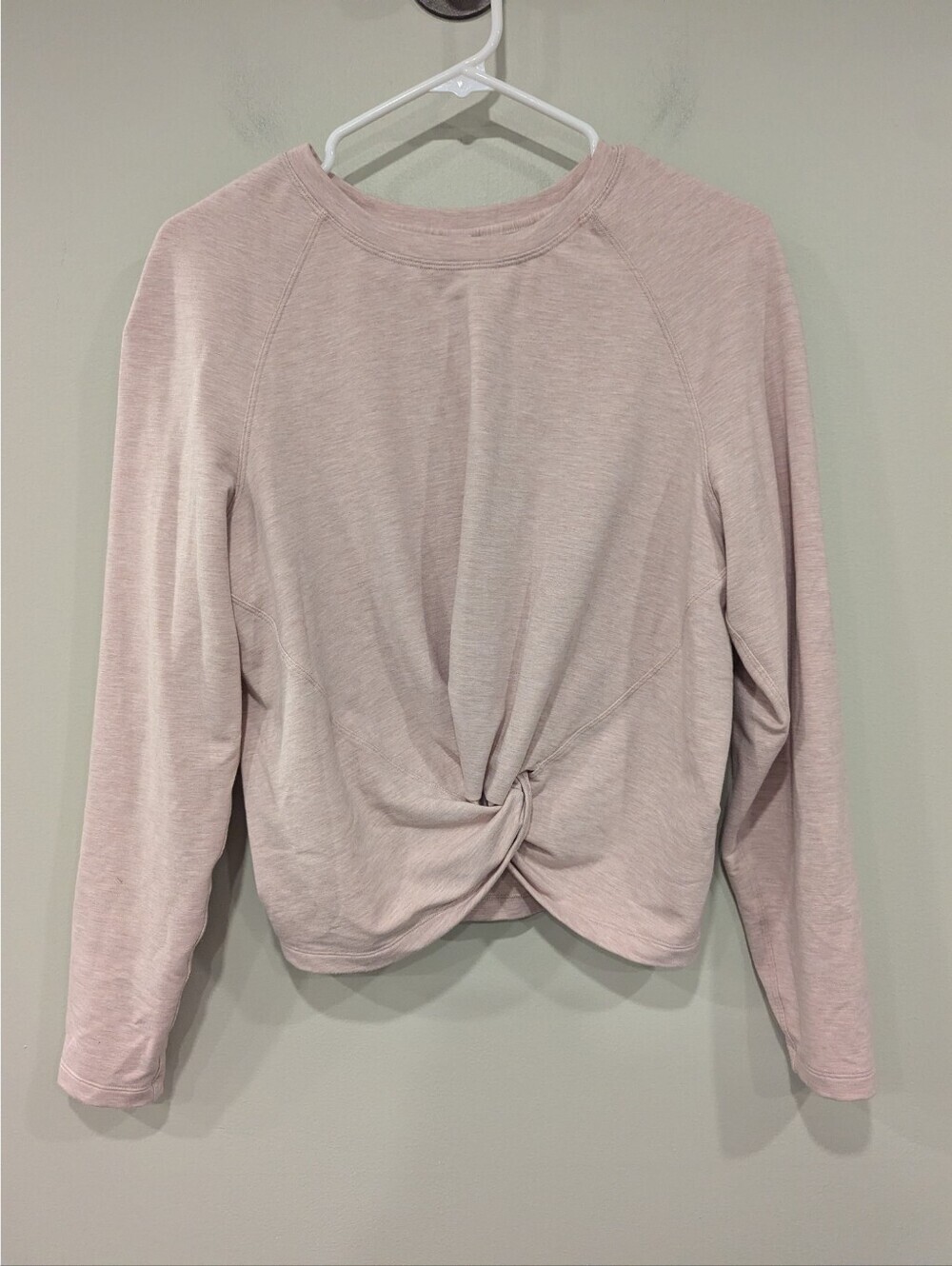Lululemon Tuck And Gather Pink Long Sleeve Pullover Size Medium